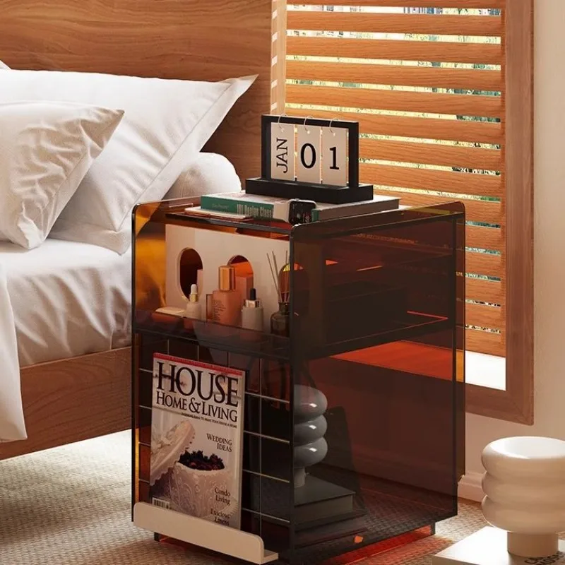 

Acrylic medieval style bedroom bedside table living room sofa side cabinet locker locker master bedroom small apartment cabinet