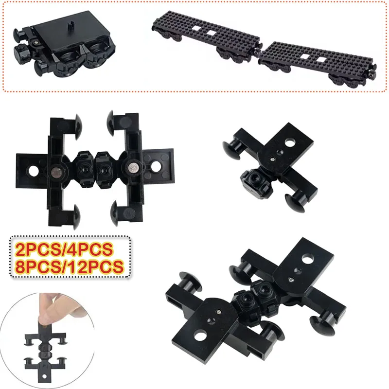 Train Magnet Buffer Connectors Technology Building Blocks Parts Magnetic Carriage Car Coupler Assembly Bricks Toys Accessories