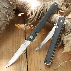 Nylon Fiber Handle Pocket Knife Self Defense M390 Sharp Folding Utility Knife With Clip Outdoor Survival Tactical Hunting Knives