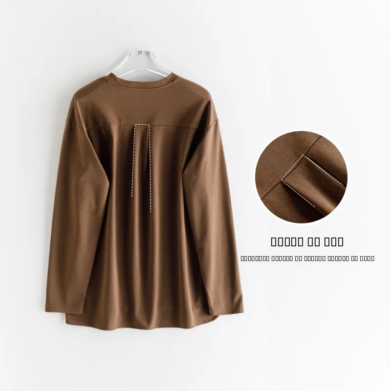 

Базовая женская футболка свободного кроя, простая, стильная, с круглым вырезом, с разрезом, облегающая, быстросохнущая, для ношения под одеждой, из смесового хлопка и полиэстера