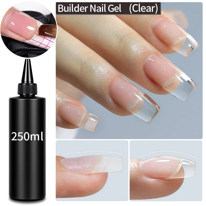 250ML/1KG Big Volume Ace Gel 9-in-1 Nail Glue Base Top Coat Extension Gel Nail Polish Soak Off UV/LED Semi-permanent Varnish