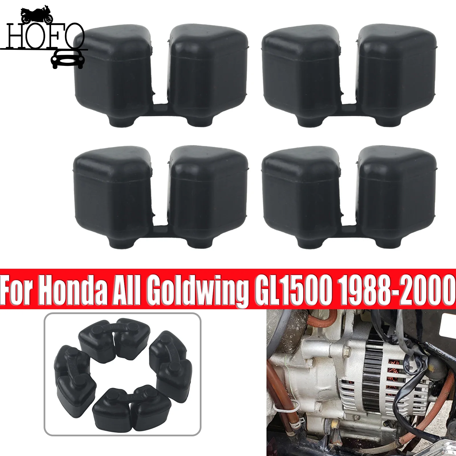 For Honda All Goldwing GL1500 1988-2000 4PCS/set of Rubber Alternator Dampers Motorcycle