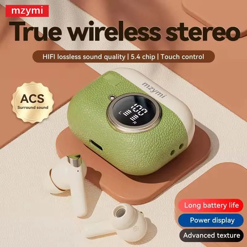

MZYMI M88 In-Ear Earbuds Wireless Bluetooth5.3 Earphones ENC Noise Reduction Sport Earphones Touch screen Sport Headset for IOS