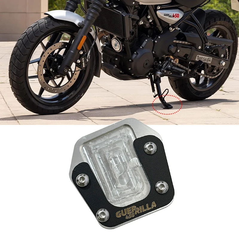 

Fit For RE Guerrilla 450 Guerrilla450 2024 2025 Motorcycle Kickstand Foot Side Stand Extension Pad Accessories