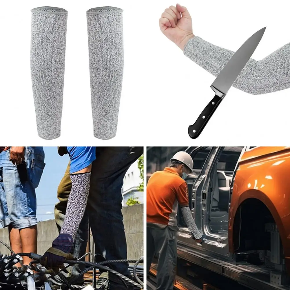 Cut Resistant Farmers Sleeves Protective Arm Sleeves for Thin Skin And Bruising Arm Guard with Thumb Hole for Work Gardening Far