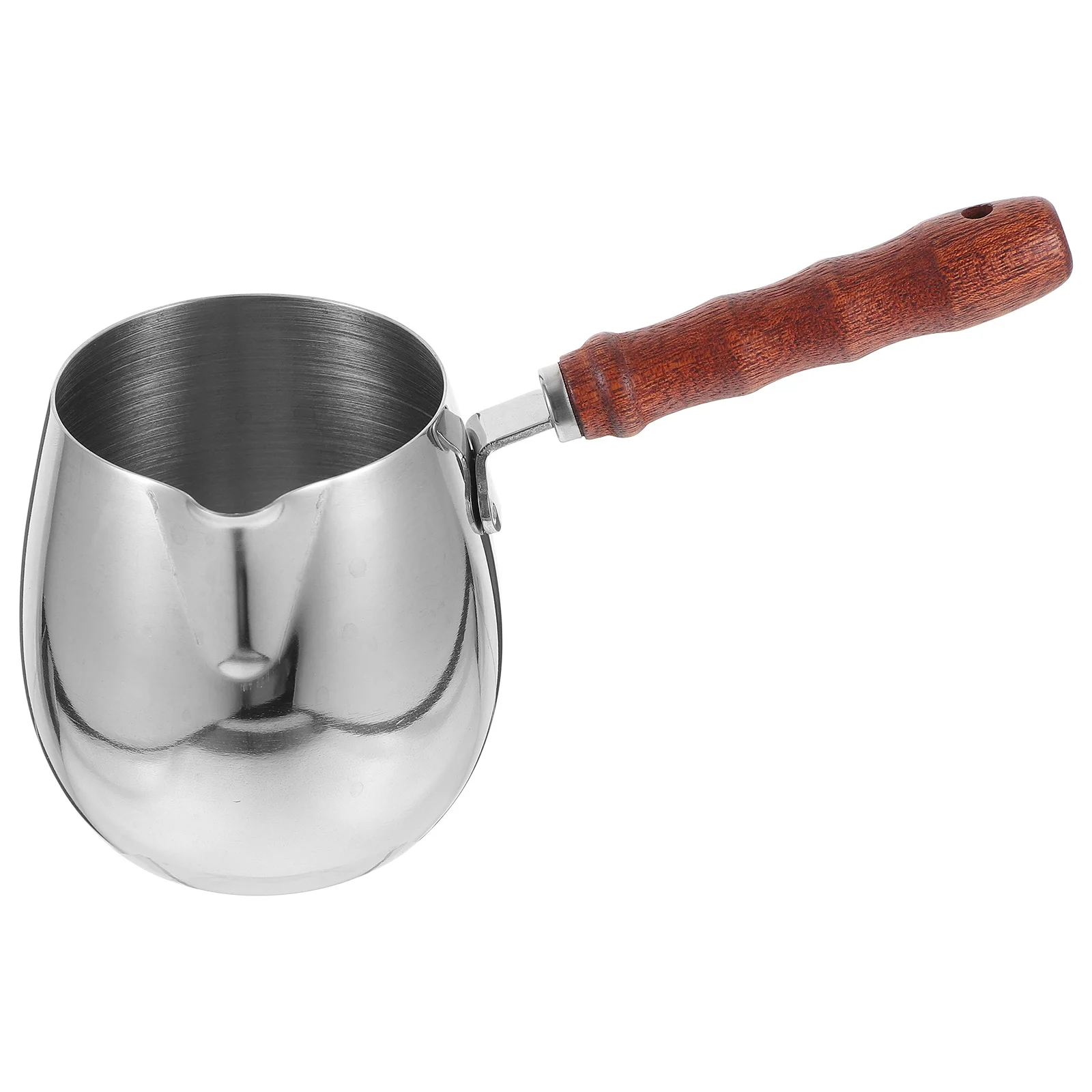 

Stainless Steel Milk Frothing Pitcher Wooden Handle Accurate Measurement Latte Art Coffee Steaming Cup Milk Frother Jug Espresso