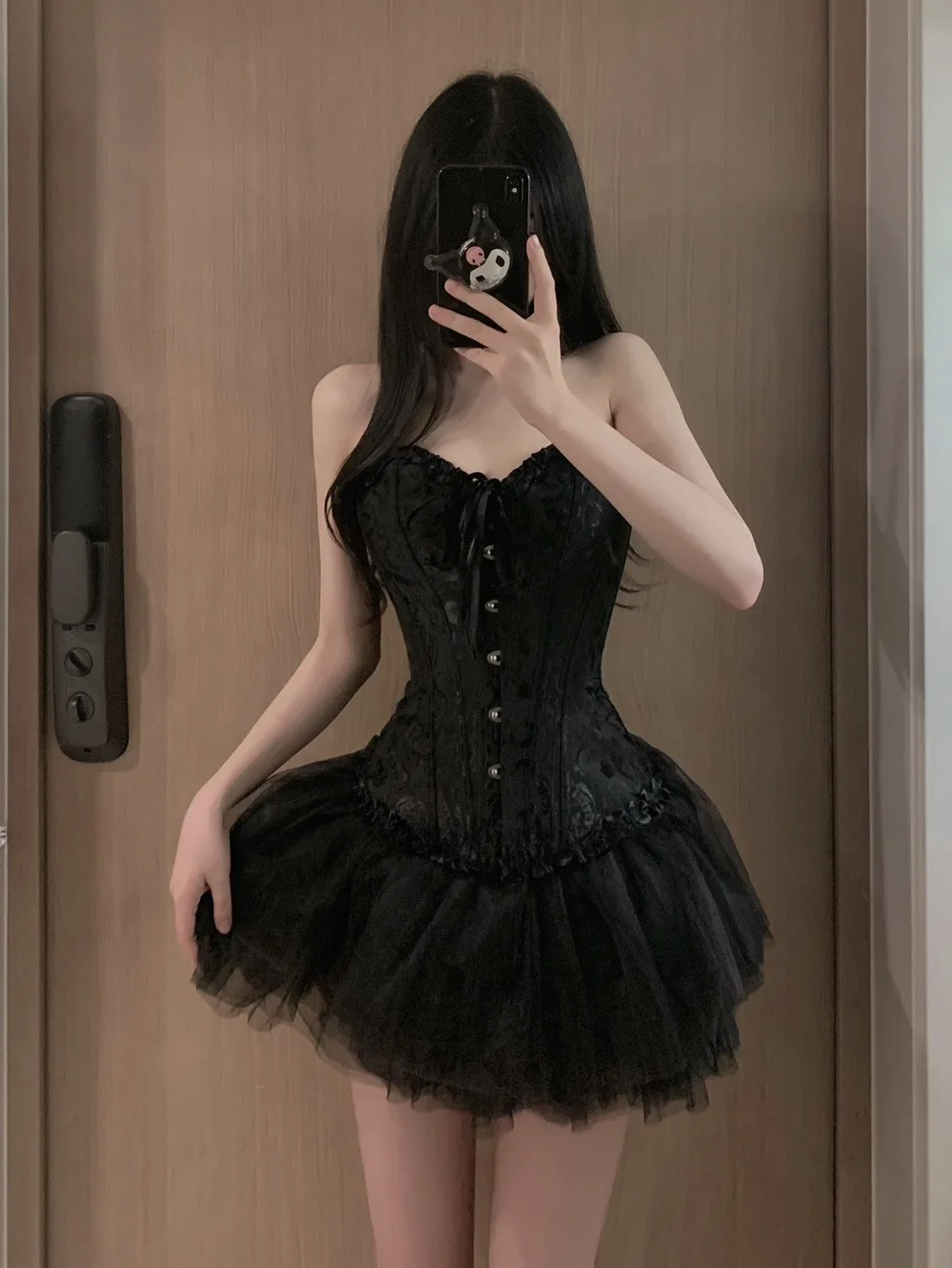 

Sexy Bla Swan Costume Dr loween Devil Angel Outfit Skirt orm Ballet Sle Puffy Skirt Young Women's Faion