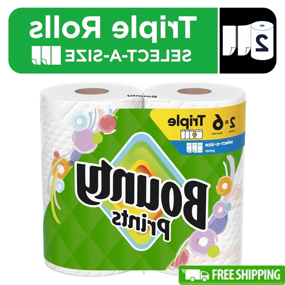 Triple Rolls Paper Towels 123 Sheets per Roll Diamond Texture Strong Absorption Bulk