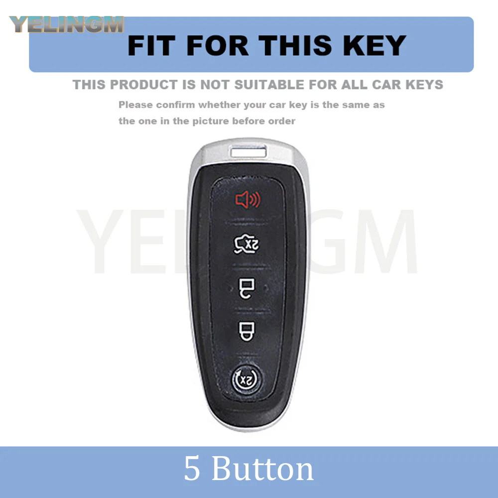 5 Buttons NEW TPU Remote Car Key Case Cover Fob For Ford Explorer Edge Escape Flex Taurus 2011 2012 2013 2014 2015 Smart Key