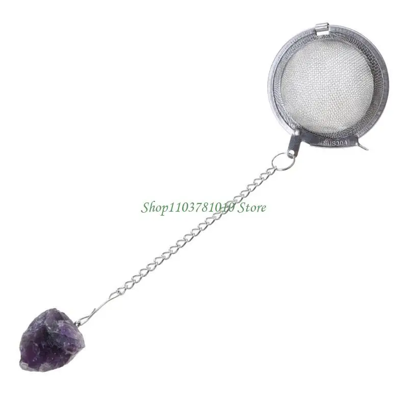 

U55D Tea Infuser with Chain Stainless Steel Tea Strainer Teapot Spices Kitchenware