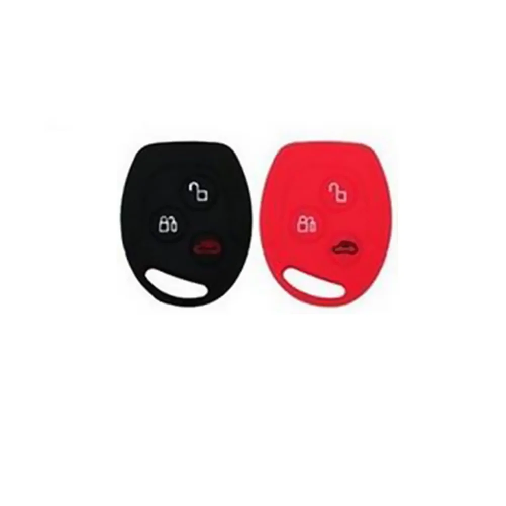 غطاء مفتاح السيارة STOBOK D مكون من 3 أزرار من السيليكون وغطاء مطاطي #5