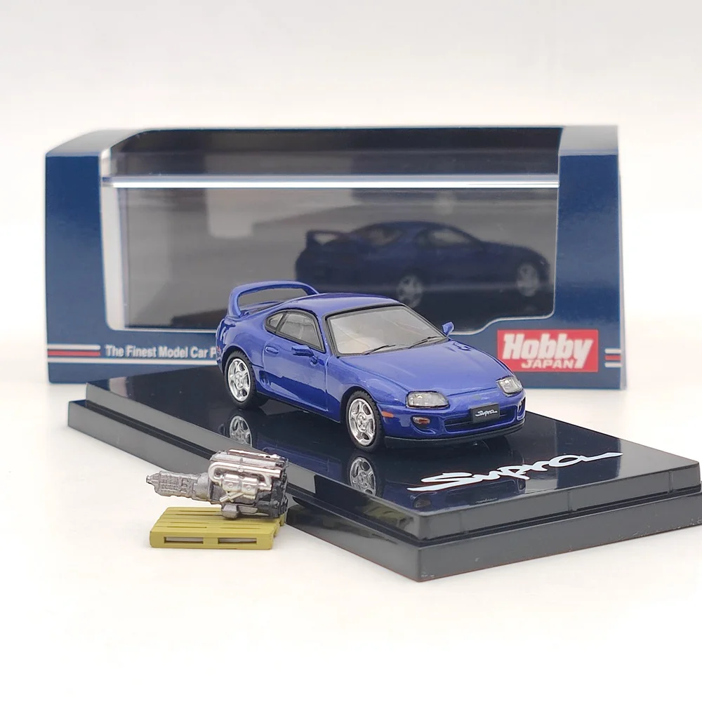 งานอดิเรกญี่ปุ่น1/64สำหรับ T ~ OTA Supra RZ A80เครื่องยนต์รุ่น Blue HJ641042ABL Limited Collection ของเล่นรถของขวัญ