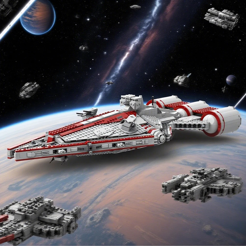 

NEW 1883PCS Star battle Movie MOC creative ideas Child Toy Assembly Puzzle Birthday Gift DIY Arquitens-class Light Cruiser model