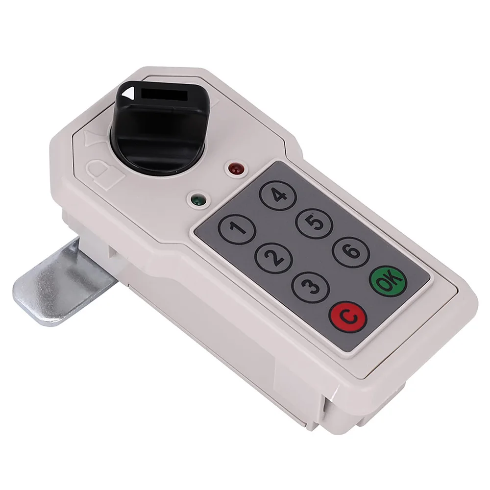 قفل مجمع مكون من 6 أرقام للخزانة، قفل أمان بكلمة مرور رقمية مع مؤشر تجاوز مفتاح الرمز الرئيسي بدون استخدام لولبي