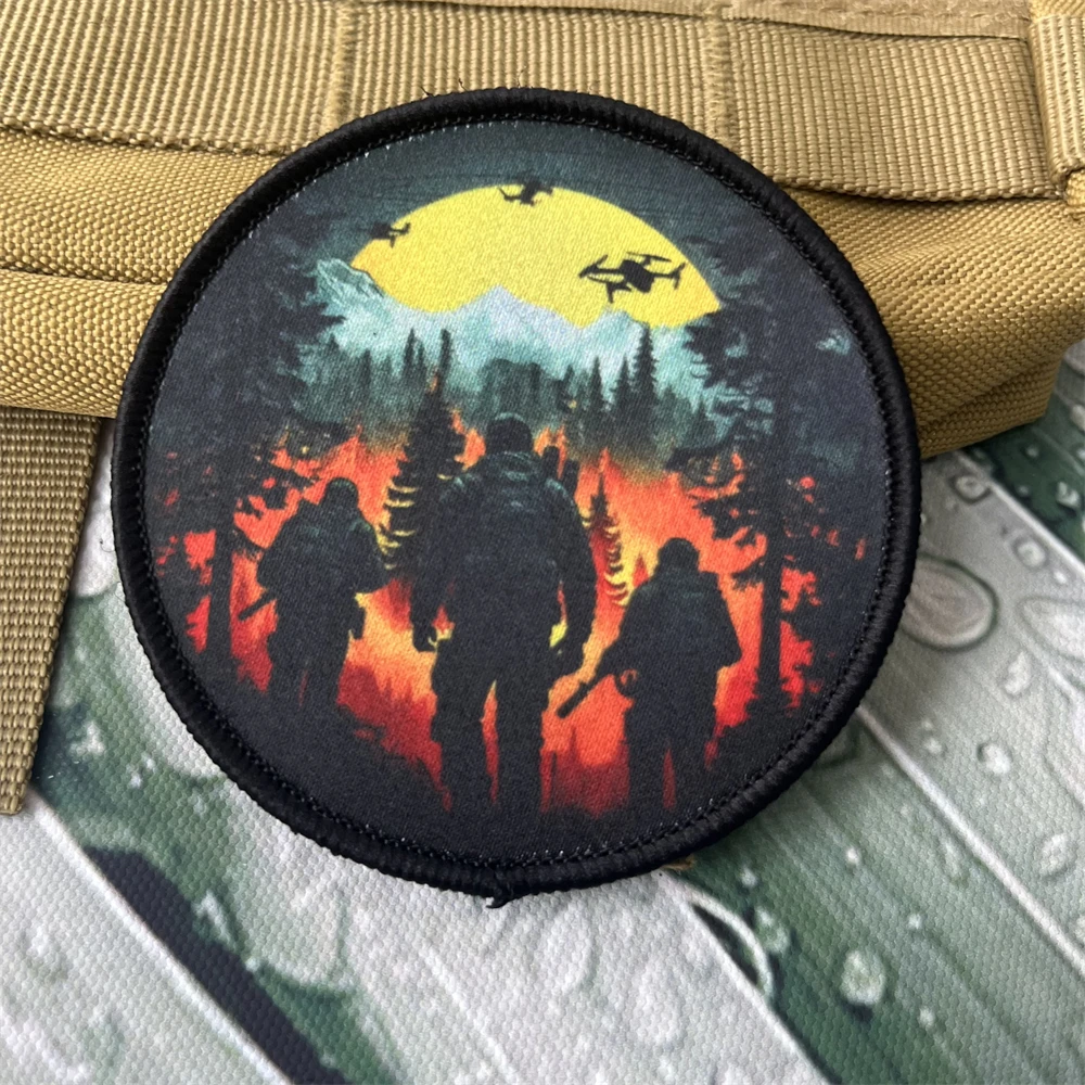 Master Chevron Russia Morale Badge Adventure Printed Patches Tactical Backpack Army Military Hook and Loop Stickers