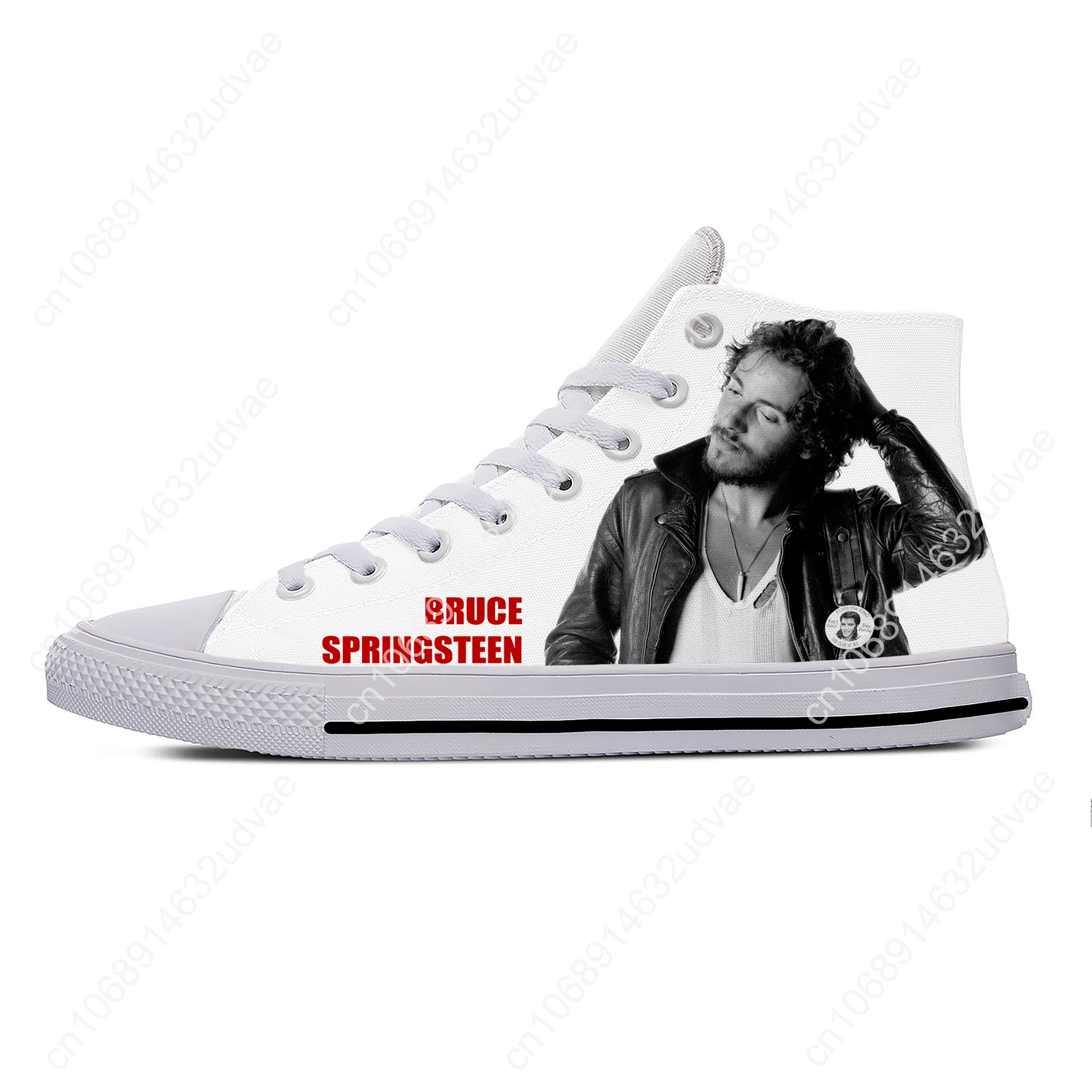 Born To Run High Top Sneakers Bruce Springsteen Mens Womens Teenager Casual Shoes Canvas Running 3D Print Shoes Lightweight Shoe