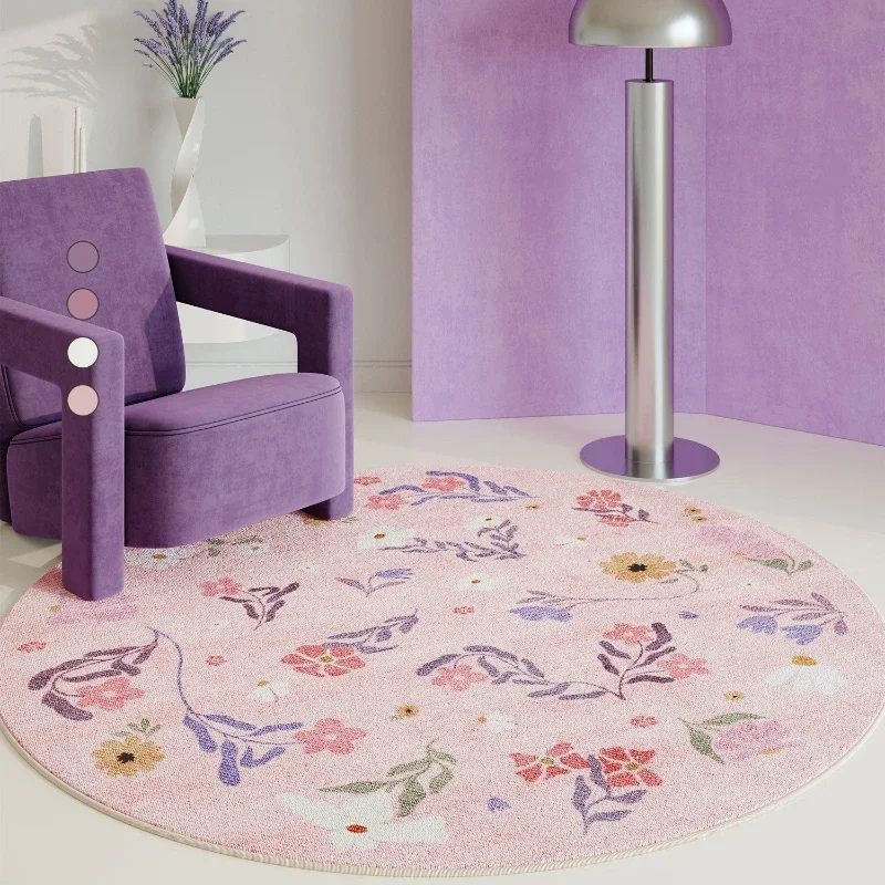 Modern Style Bedroom Decor Round Carpet Thick Plush Carpets for Living Room Fluffy Soft Lounge Floor Mat Washable Cloakroom rug