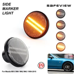 2Pcs Led Dynamic Blinker Indicator Side Marker Turn Signal Light Accessorie For Mazda MX5 Miata Mk1 Mk2 Mk3 1989-2015 Na Nb Nc