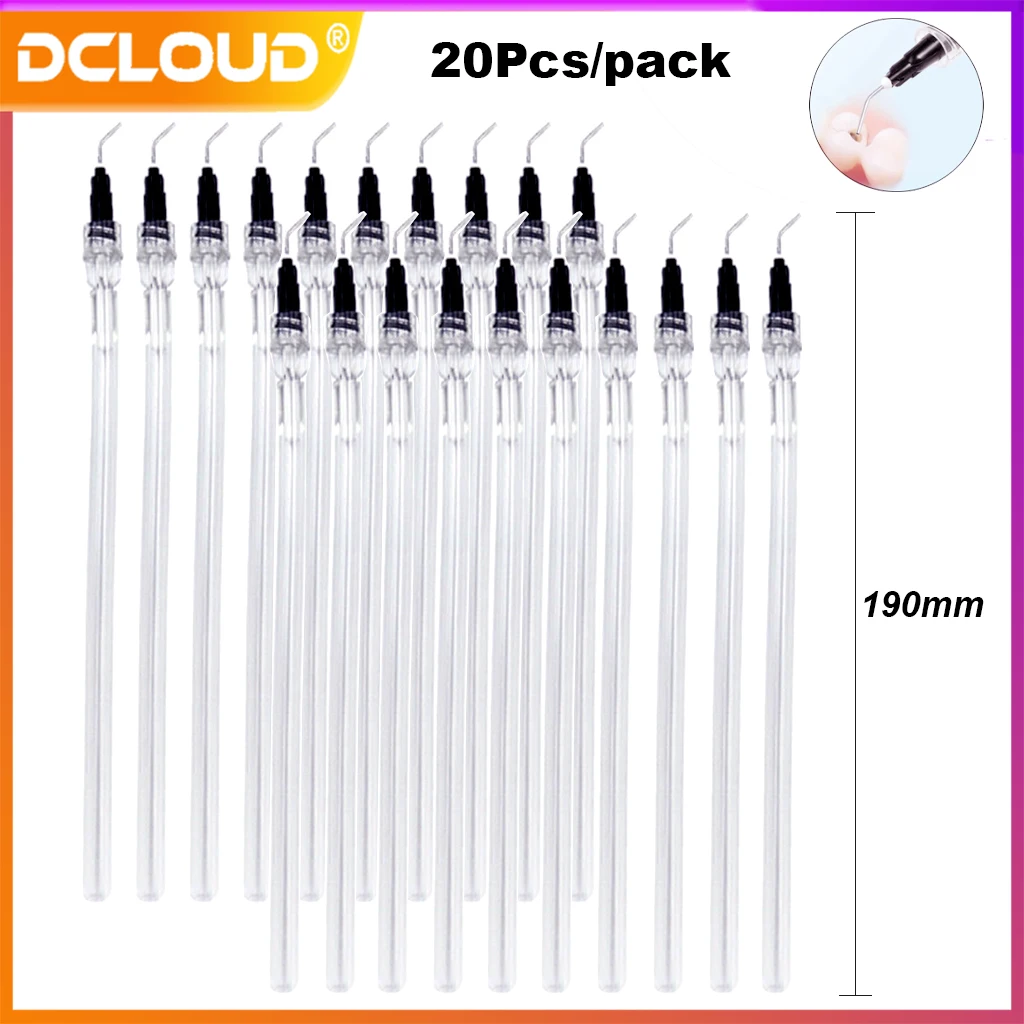 20 Pcs/pack Jetable Dentaire Salive Éjecteur Aspirateur Aspiration Pré-Plié Avec Seringue Aiguille Pointe Dentiste Outils Aspirateur Conseils