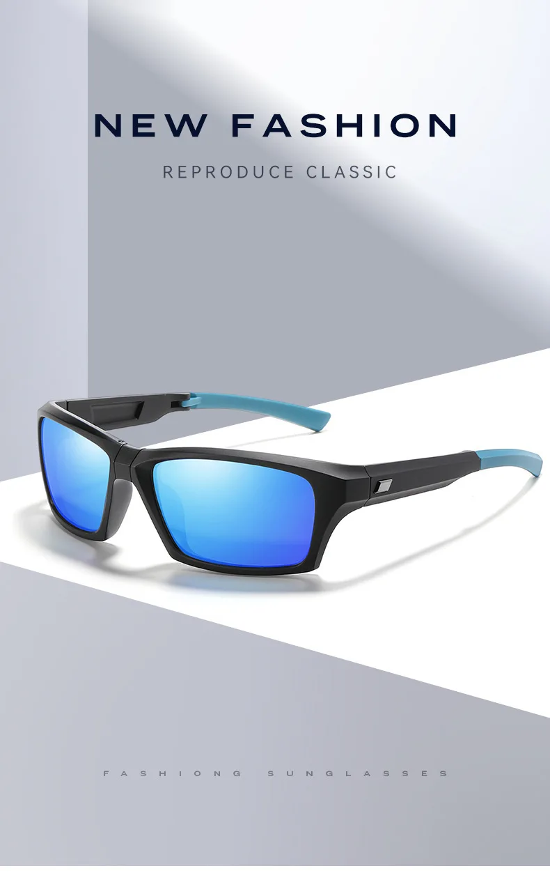 Neue Mode Polarisierte Sonnenbrille Männer Falten Quadrat Sonnenbrille Für Frauen Vintage Tragbare Falten Fahren Brillen Shades UV400 – Detail 1