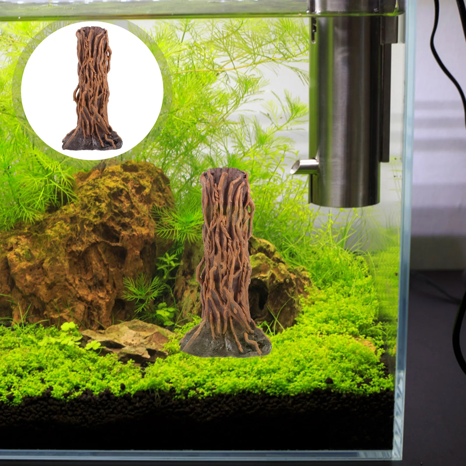 

Aquarium Tree Stump Decoration Dragon Column Resin Aquarium Landscape Fish Tank Ornament Artificial Plant Shelter