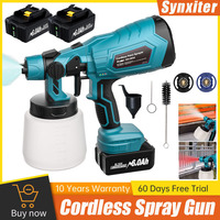 Cordless Paint Sprayer For Makita 18V Battery Electric Spray Gun For Car Furniture Wall Windows Door Wood Painting Power Tool