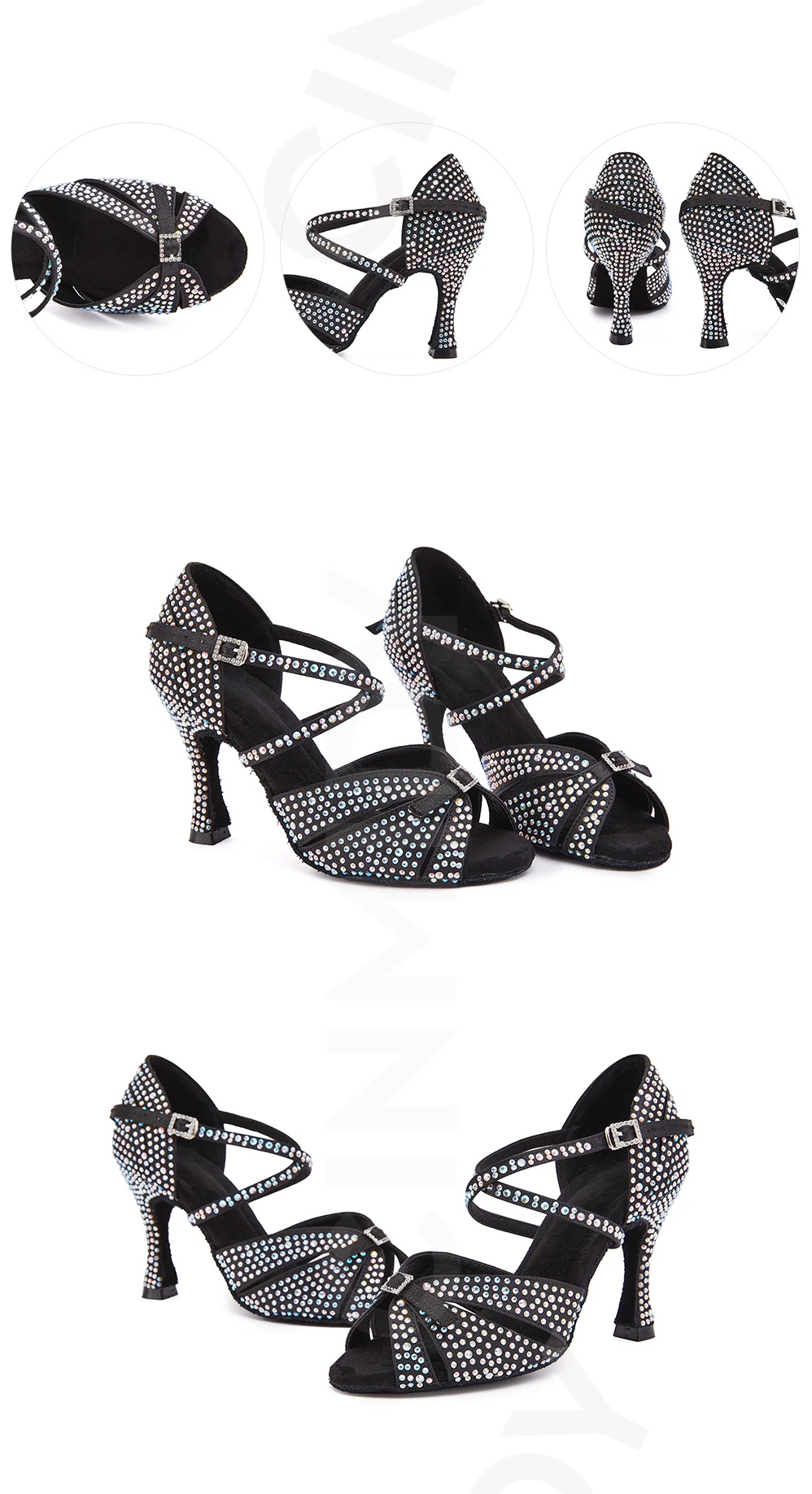 CINMIDY Satin-Lateintanzschuhe für Damen, verstellbare Weite und Schmalheit, Tango-Ballsaalschuhe, stabiler Absatz, Hochzeitsschuhe – Detail 10
