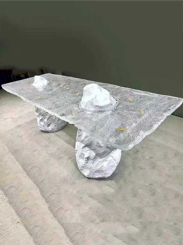 Creative Transparent Resin Tea Table Crystal Dining Table Tea Room Club High-End Acrylic Crystal Table