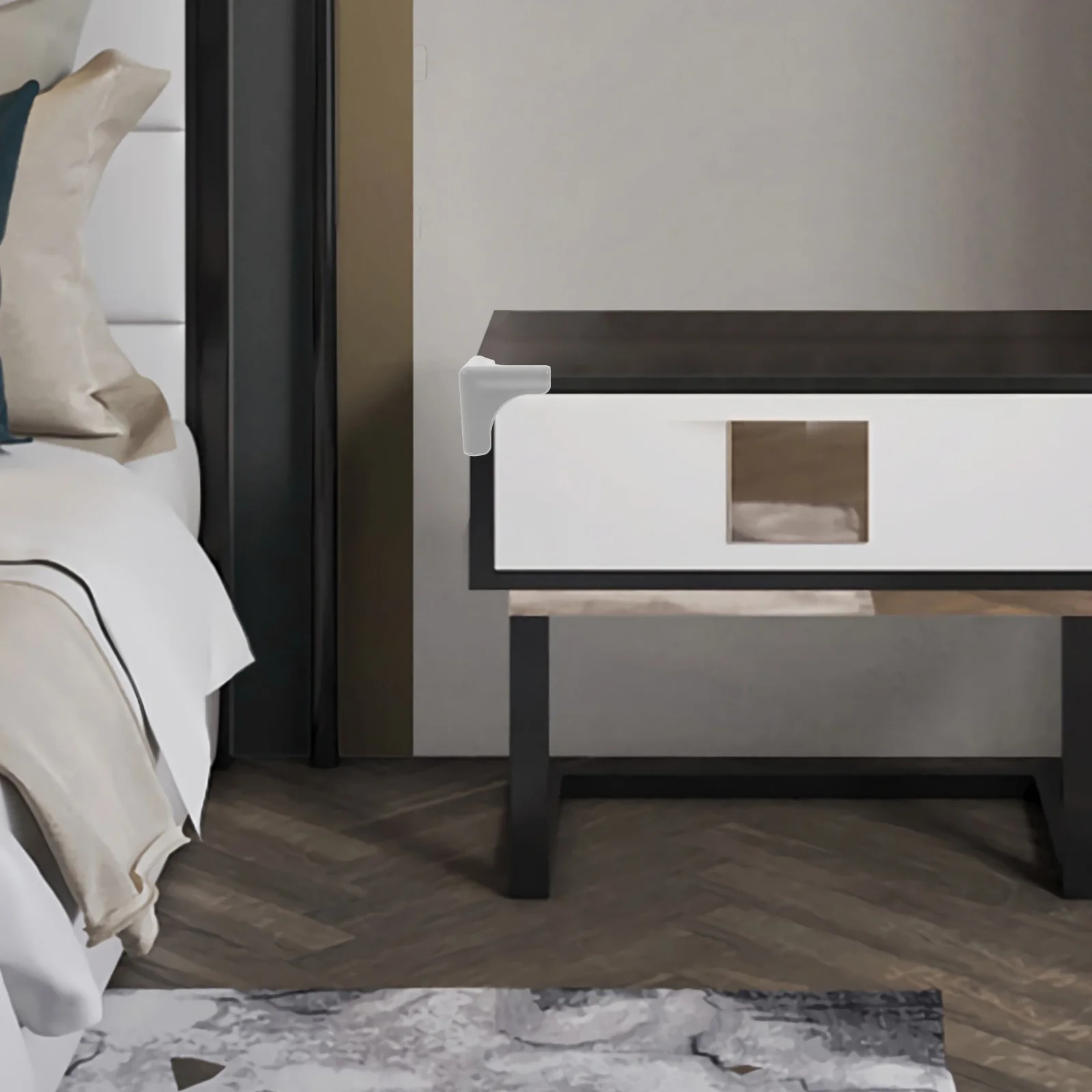 

4Pcs Silicone Anti-Collision Corner Protectors Range Hood Table Furniture Edge Safety Guards Kitchen Protection