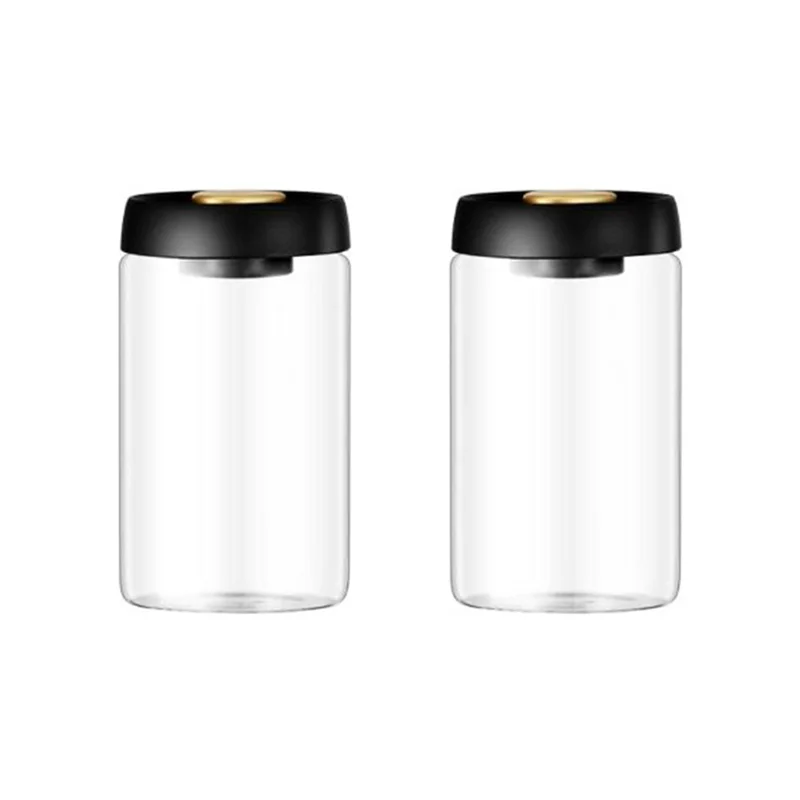 

B03C-Coffee Beans Glass Jar Household Vacuum Sealed Tank Food Storage Organizer Household Kitchen Containers