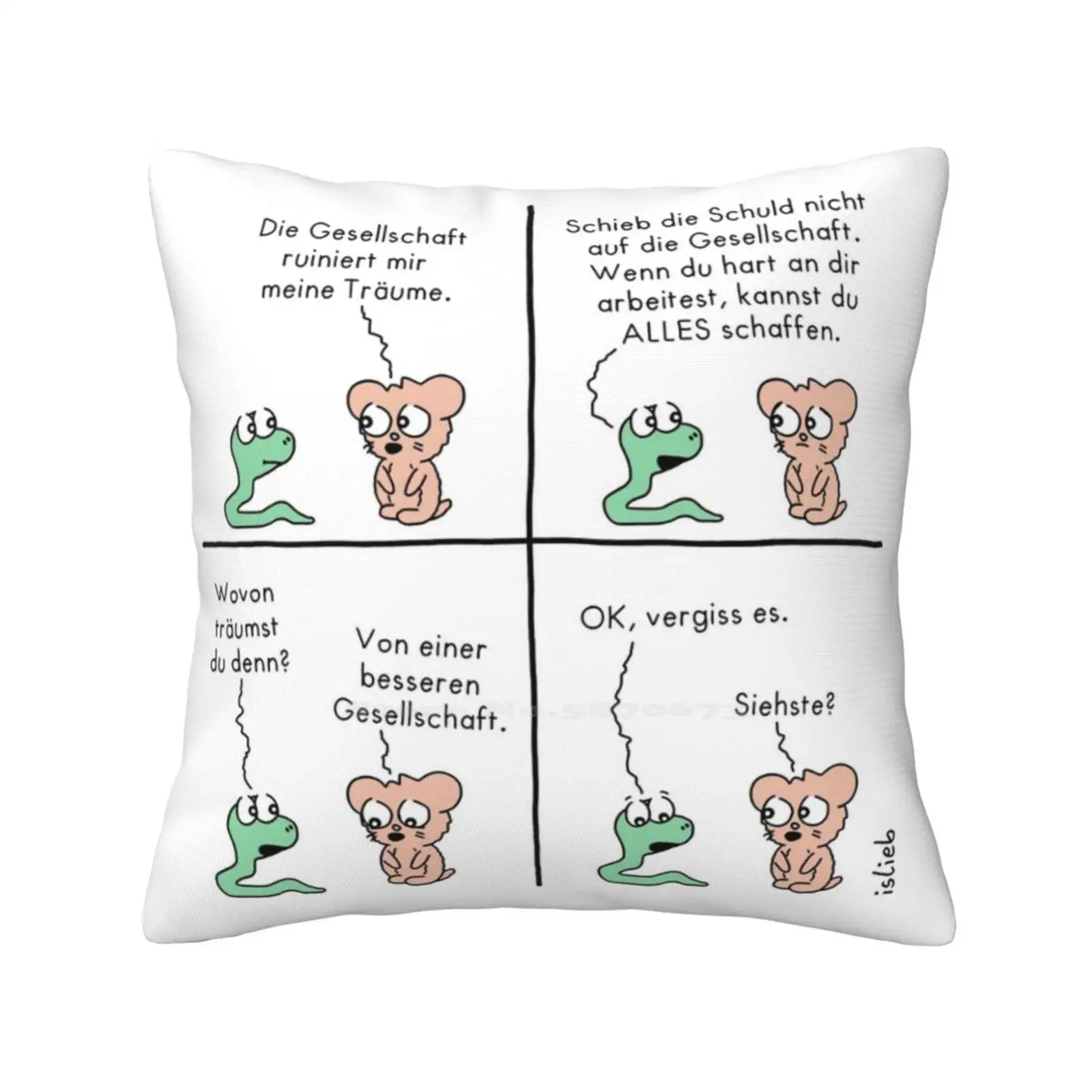 Society Home Sofa Car Cushion Cover Pillowcase Society Bear Dreams Comic Cute Islieb