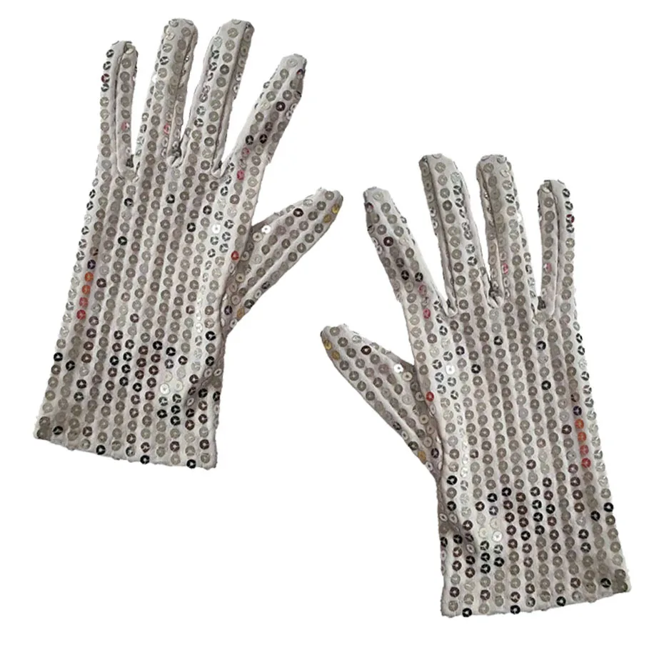 Holiday Prom Performance Dress Up Supplies Dance Gloves Sequin Gloves Dance Performance Gloves Sequin Gloves Cosplay Party Props