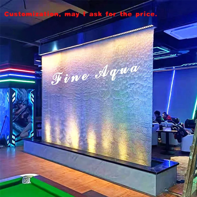 

На заказ.Современный стиль, подвижная акриловая стальная сетка, занавеска, настенная внутренняя декоративная водопадная ширма и перегородка для комнаты со стеклом