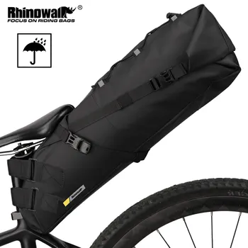 Rhinowalk 자전거 새들 가방, 방수 MTB 도로 자전거, 13L 대용량 사이클링 가방, 접이식 테일 리어 백, 트렁크 액세서리 