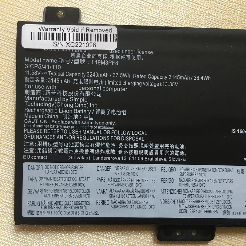 Bateria do portátil para Lenovo IdeaPad Flex 3, 11ADA05-82G4, 11IGL05-82B2, 5B10X02593 5B10X02604, SB10X02592, L19M3PF8, L19C3PF8