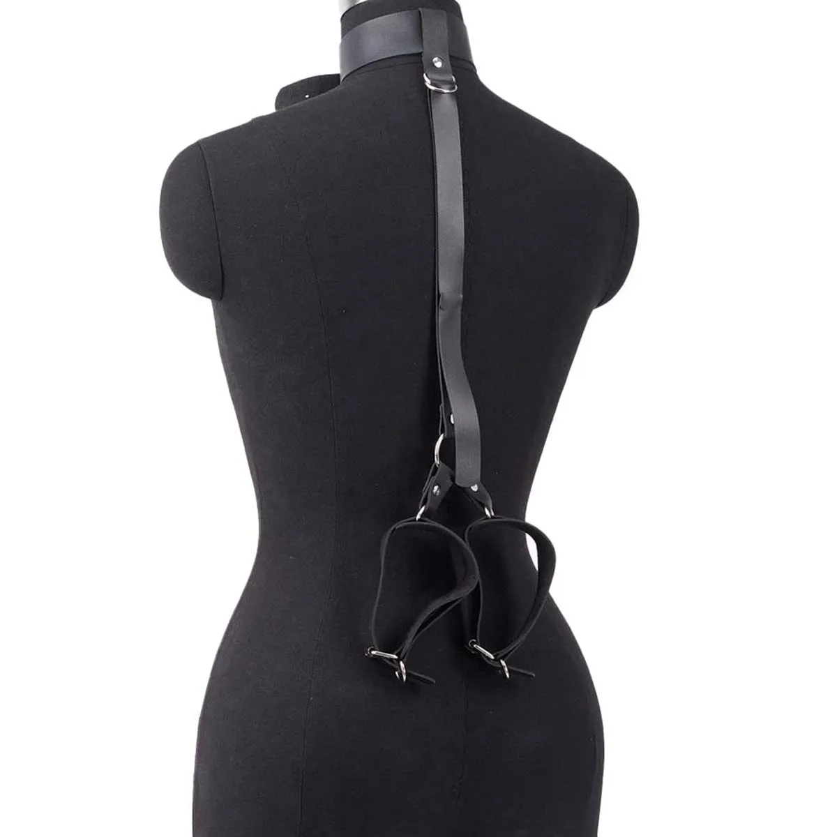 Women's Adjustable PU Leather Handcuffs Strap Strap, Durable Drawstring Handcuffs for Lovers Valentine's Day Gift Accessories