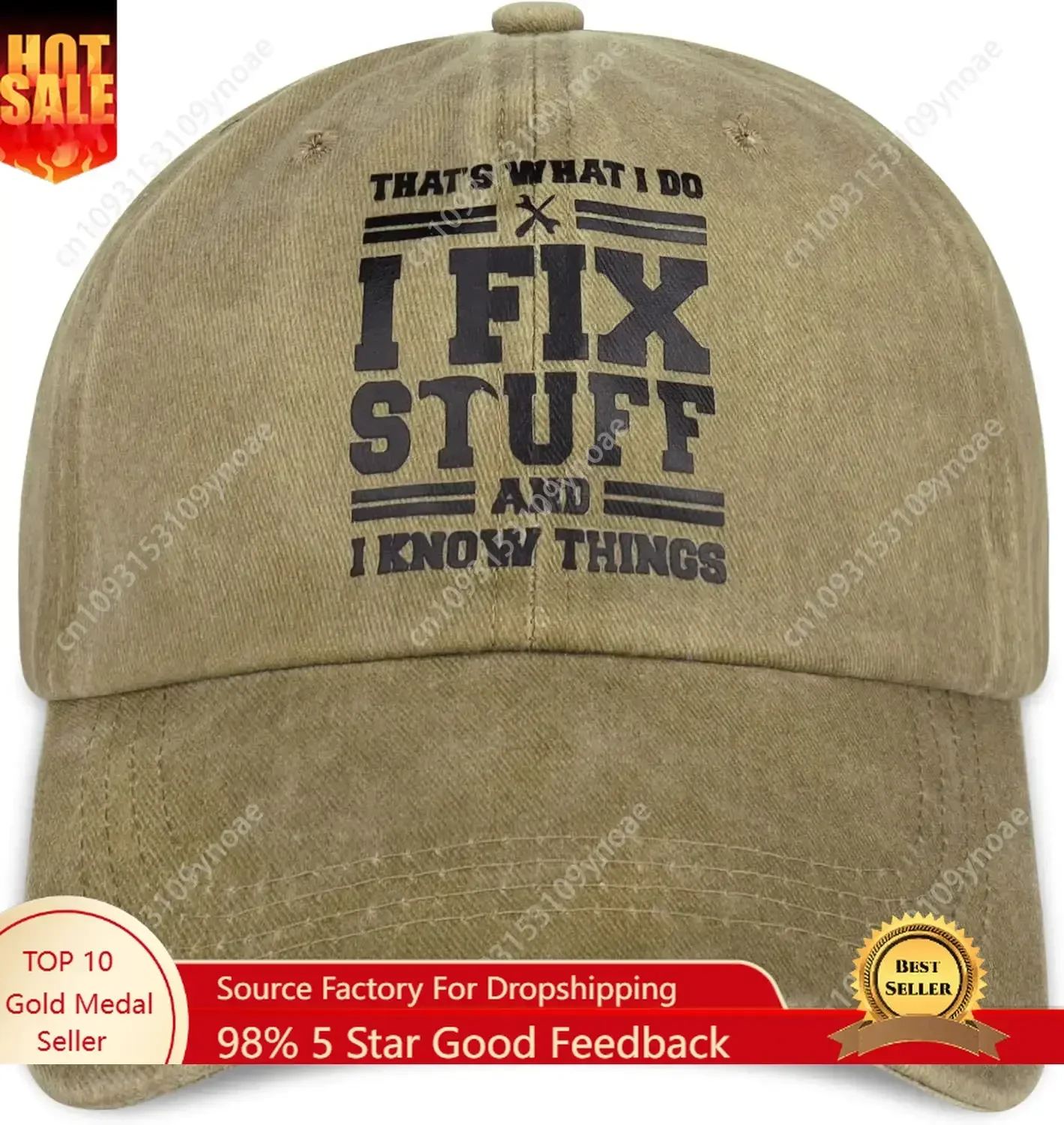 

That What I Do I Fix Stuff And I Know Things Baseball Cap Adjustable Gifts Birthday Cotton ManWomen Trucker Hat Outdoor Dad Hats