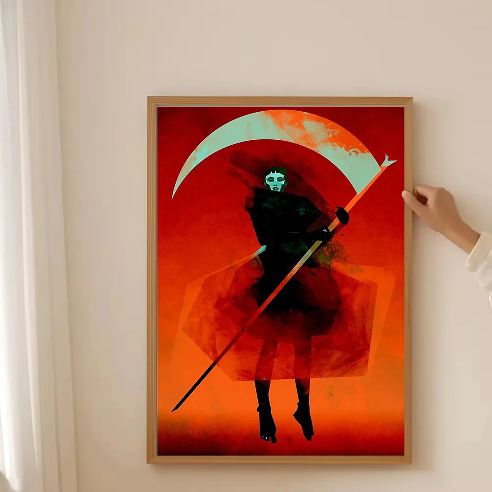 باطني الساموراي قماش جدار الفن اليابانية المحارب زن ديكور النينجا أنيمي المشارك طباعة المناظر الطبيعية الروحية اللوحة #3