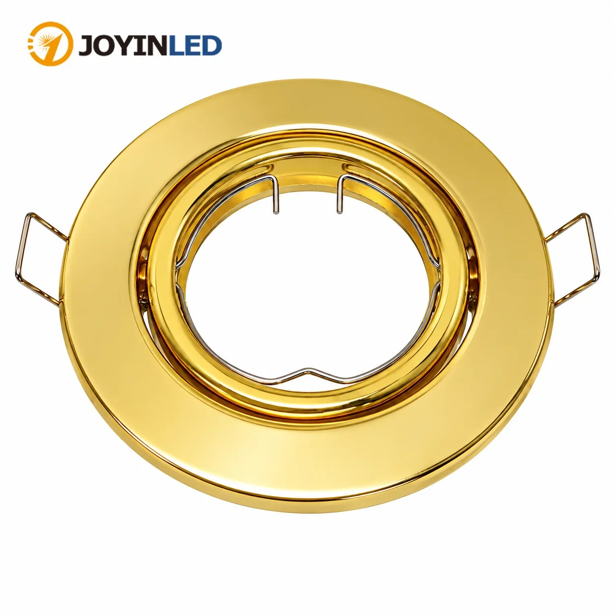 JOYINLED Gold Spotlight 1/10PCS Round Adjustable Recessed Spotlight Frame GU10 MR16 LED Downlight Trim Ceiling Light Fixture