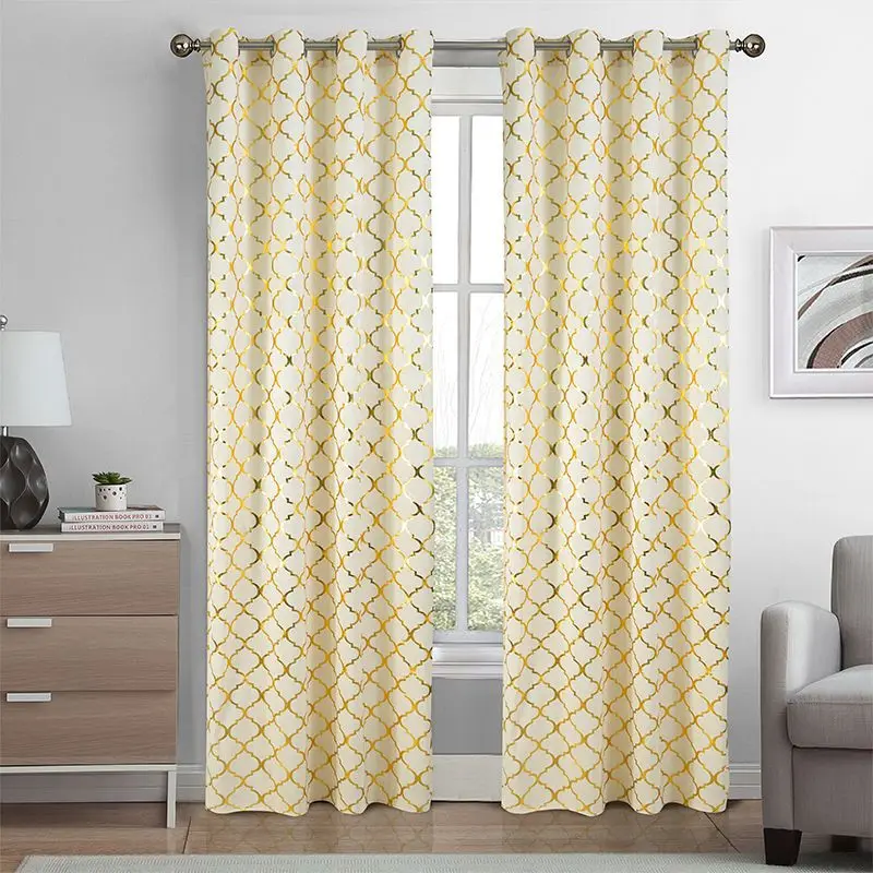 (112) Customized Factory Direct Sale Finished Curtain Velvet Hot Stamping