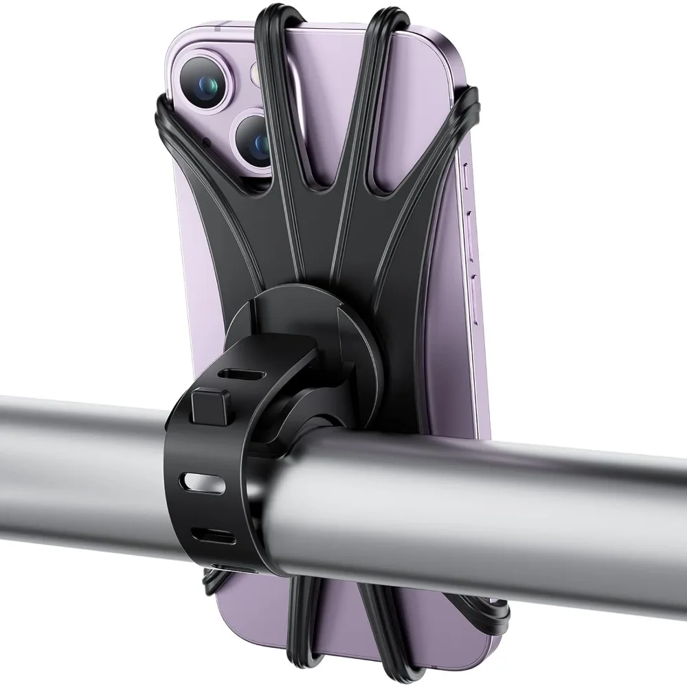 

Крепление для телефона на велосипеде, универсальный держатель для мобильного телефона на велосипеде, 360° ° Вращающееся силиконовое велосипедное крепление для телефона, совместимое с iPhone 15/14/1