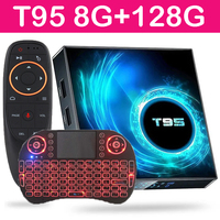 T95 Android TV Box Smart Android 14 H616 Quad Core Dual Band Wifi 2.4G 5G Ram 8GB Rom 64GB 128GB Global Media Player Set Top Box