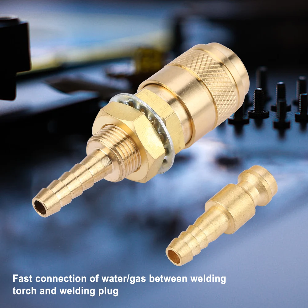 

M6 Gas & Water Quick Connector for MIG TIG Welder Torch Fitting For Welding Torch Gold Connector,Fitting§Quick,Connector,