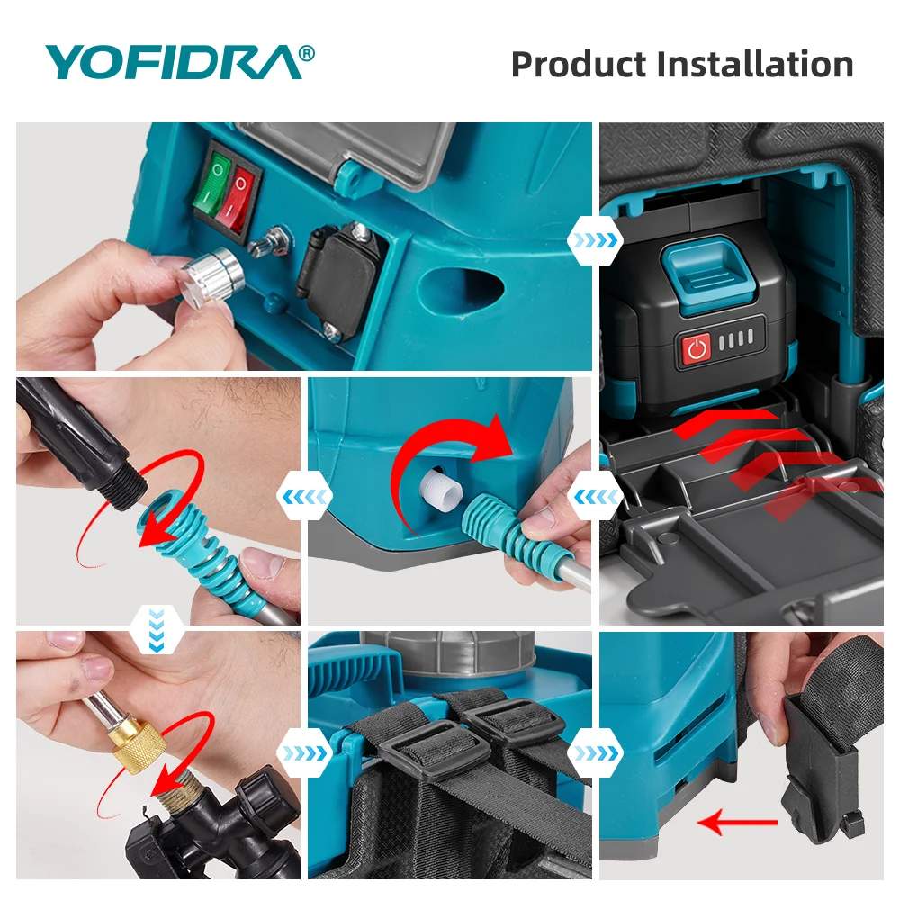 Newbeny 8 Polegada serra elétrica sem escova com lubrificador sem fio carpintaria jardim poda serra ferramentas elétricas para makita 18v bateria