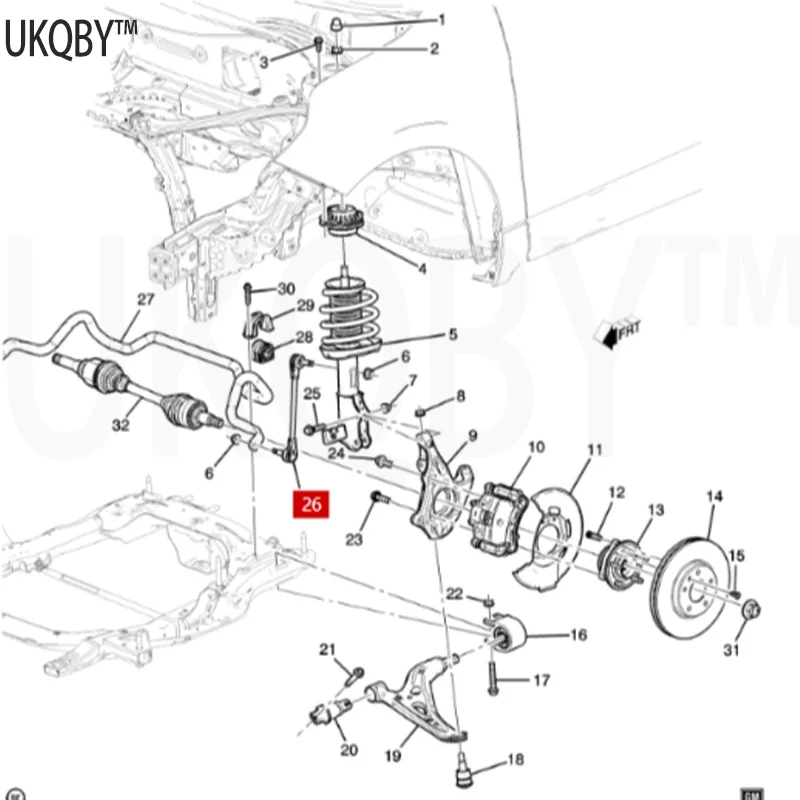 Suitable for 18-20 Ch ev ro le t Tr ai lb la ze r front parallel bar ball head stabilizer bar balance bar tie rod 84134172