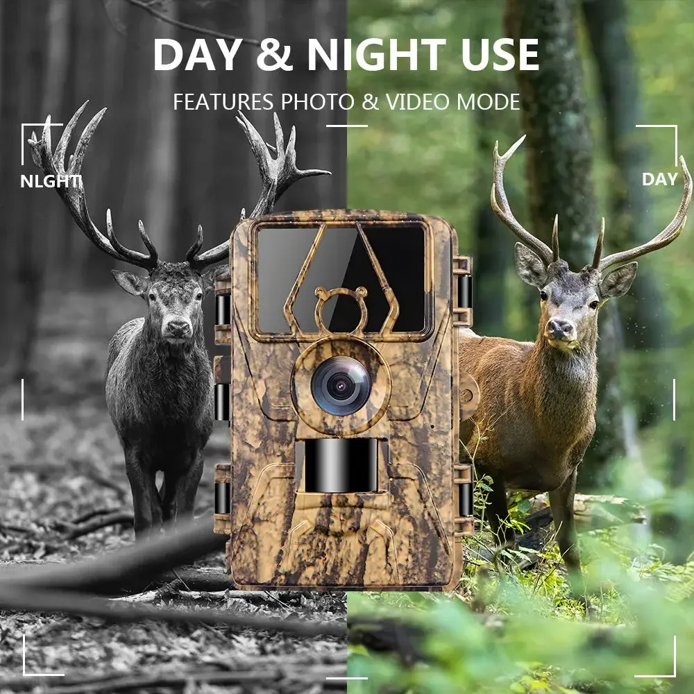 8K WiFi Trail Camera 130° Detection Angle 60MP Waterproof Outdoor Animal Hunting Trail Video Photo Trap Wild Camera APP Control
