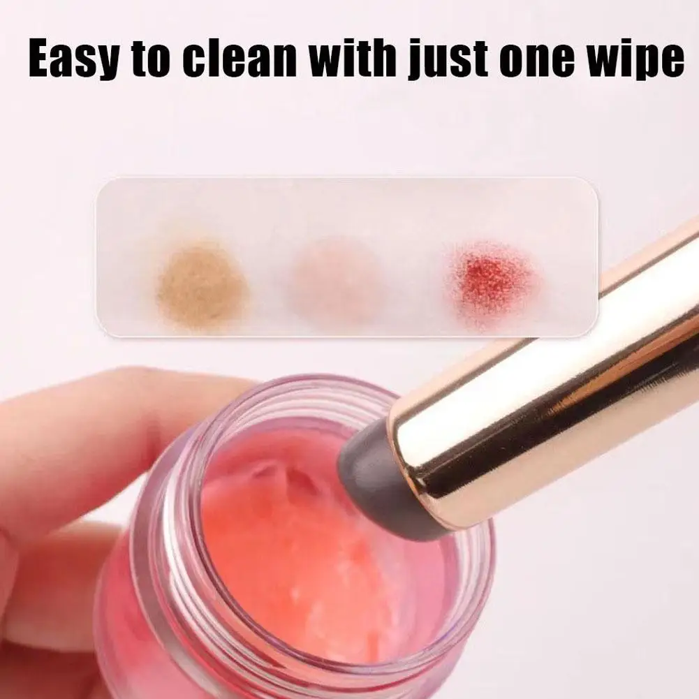 1pcs Soft Silicone Lip Brush With Lid Lipstick Eyeshadow Applicator Concealer Brush Mini Portable Makeup Tool