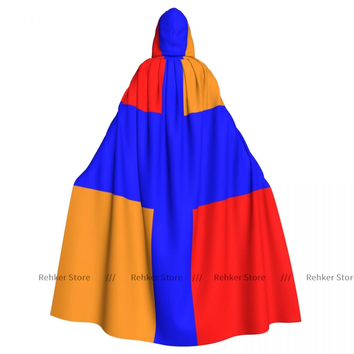 

Adult Halloween Flag Of The Hemshin People Cloak Cape Hooded Medieval Costume Full Length Dress Coat