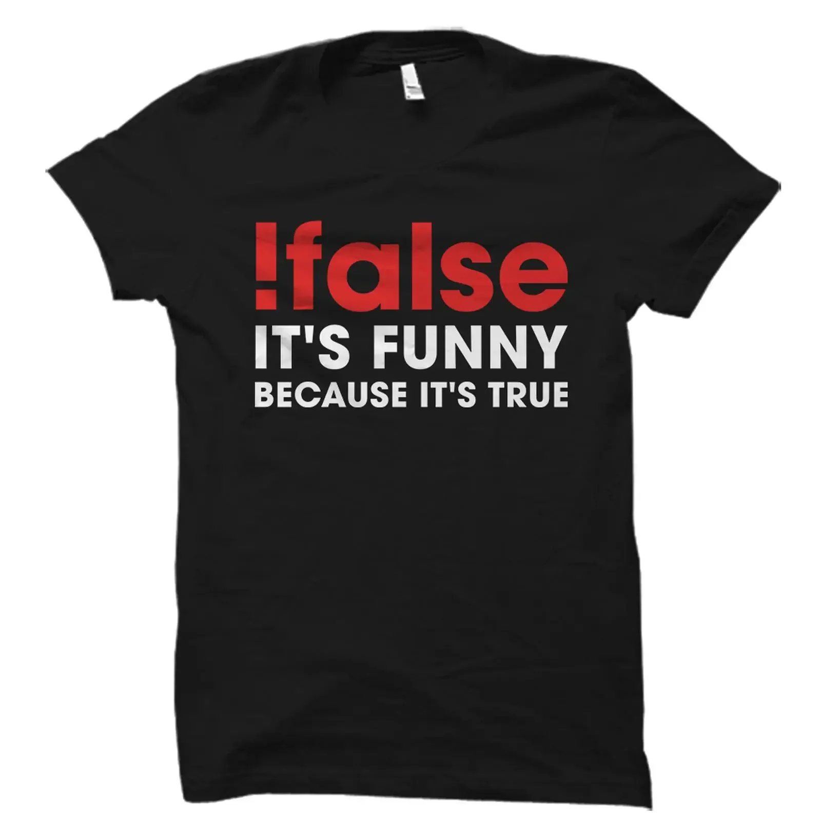 false It's Funny Because True Programmer Coding T Shirt Tech Coder Software Engineer for Programming Lovers vintage Washed Soft