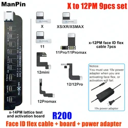 R200 Face ID Board Flex Cable Screen True Tone Recover Repair Lattice Testing Activating For iPhone Display 12Pro Max 11Pro XS X